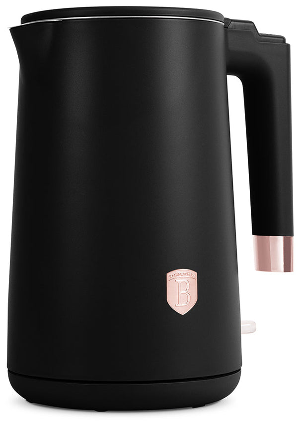Bouilloire Électrique BerlingerHaus Double Paroi Noir Or Rose - 1,7 L - 1800W