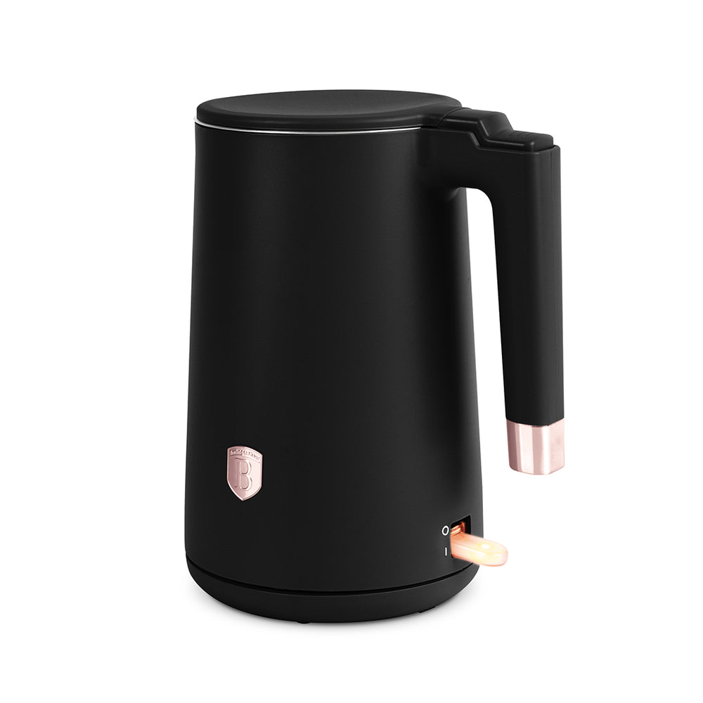 Bouilloire Électrique BerlingerHaus Double Paroi Noir Or Rose - 1,7 L - 1800W