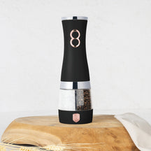 Moulin à poivre et à sel électrique BerlingerHaus Noir Or Rosé - 2-en-1 - Moulin en céramique