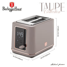 Grille-pain numérique BerlingerHaus taupe - 2 fentes - 870W