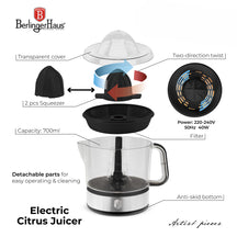 Presse-agrumes électrique / Presse-orange BerlingerHaus Noir Or Rose - 0,7 L - 40 W