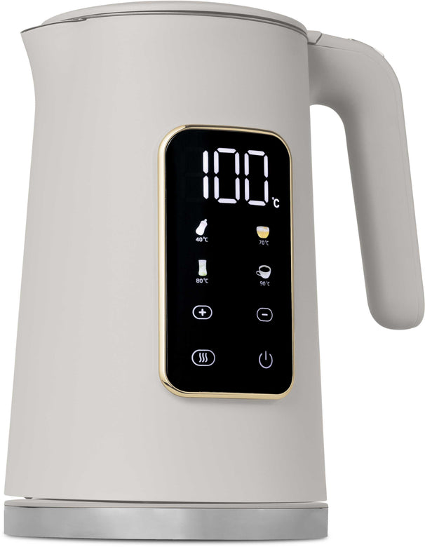 Bouilloire Électrique Digitale BerlingerHaus Mat Crème - Réglage de Température - 1,7 L - 2200W