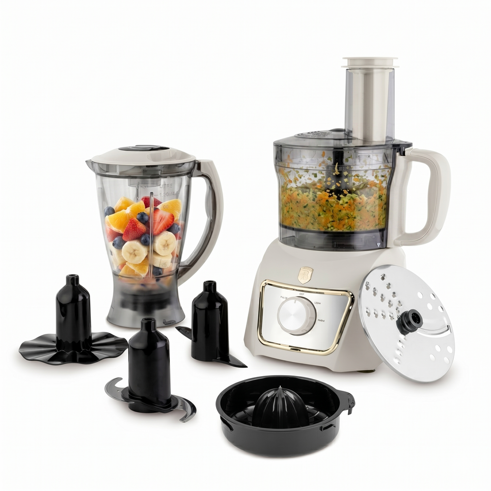 Robot multifonction BerlingerHaus 8-en-1 mat crème - 500W