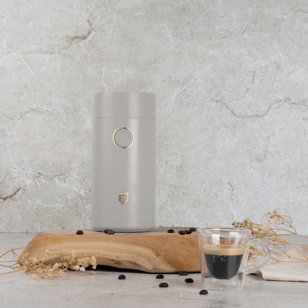 Moulin à café électrique BerlingerHaus mat crème - Broyeur à café - 150W