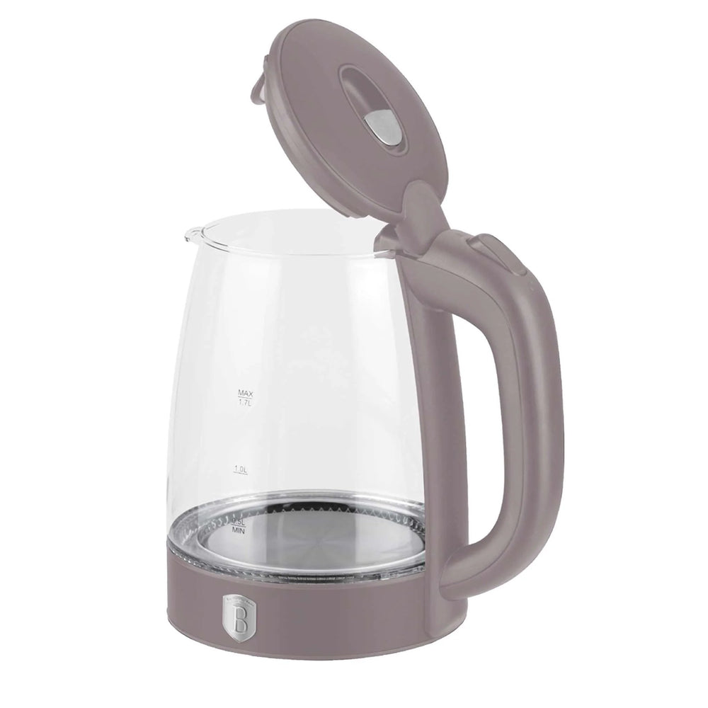 Bouilloire Électrique BerlingerHaus en Verre Taupe - 1.7 Litres - 2200W