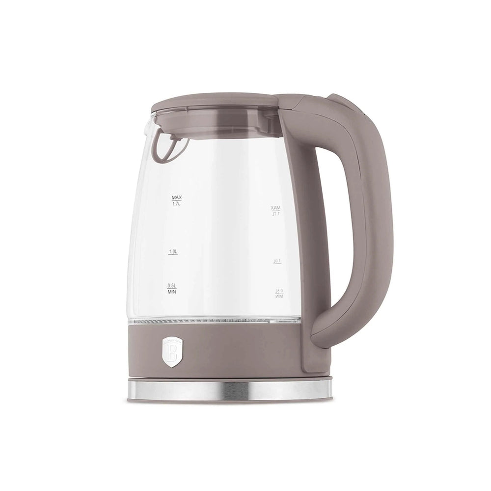 Bouilloire Électrique BerlingerHaus en Verre Taupe - 1.7 Litres - 2200W