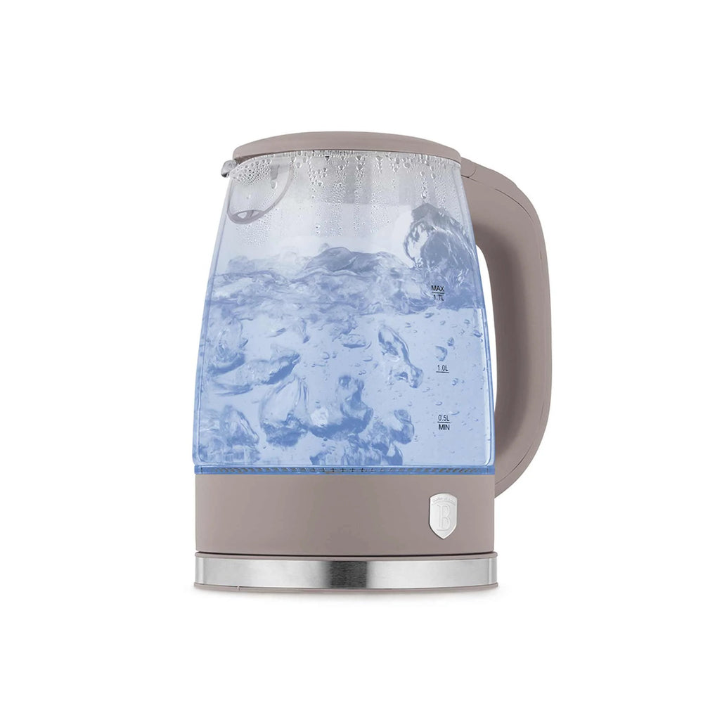Bouilloire Électrique BerlingerHaus en Verre Taupe - 1.7 Litres - 2200W