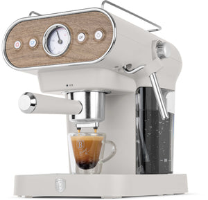 machine à expresso / machine à piston numérique BerlingerHaus mat crème - 3-en-1 - 20 bar - 1,02 litre