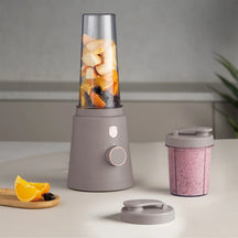 Mini Blender à Smoothie to Go BerlingerHaus taupe - Inclus 2 gobelets - 320W