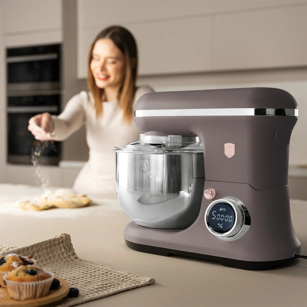 Robot de cuisine BerlingerHaus taupe - Inox 6 litres - 1500W