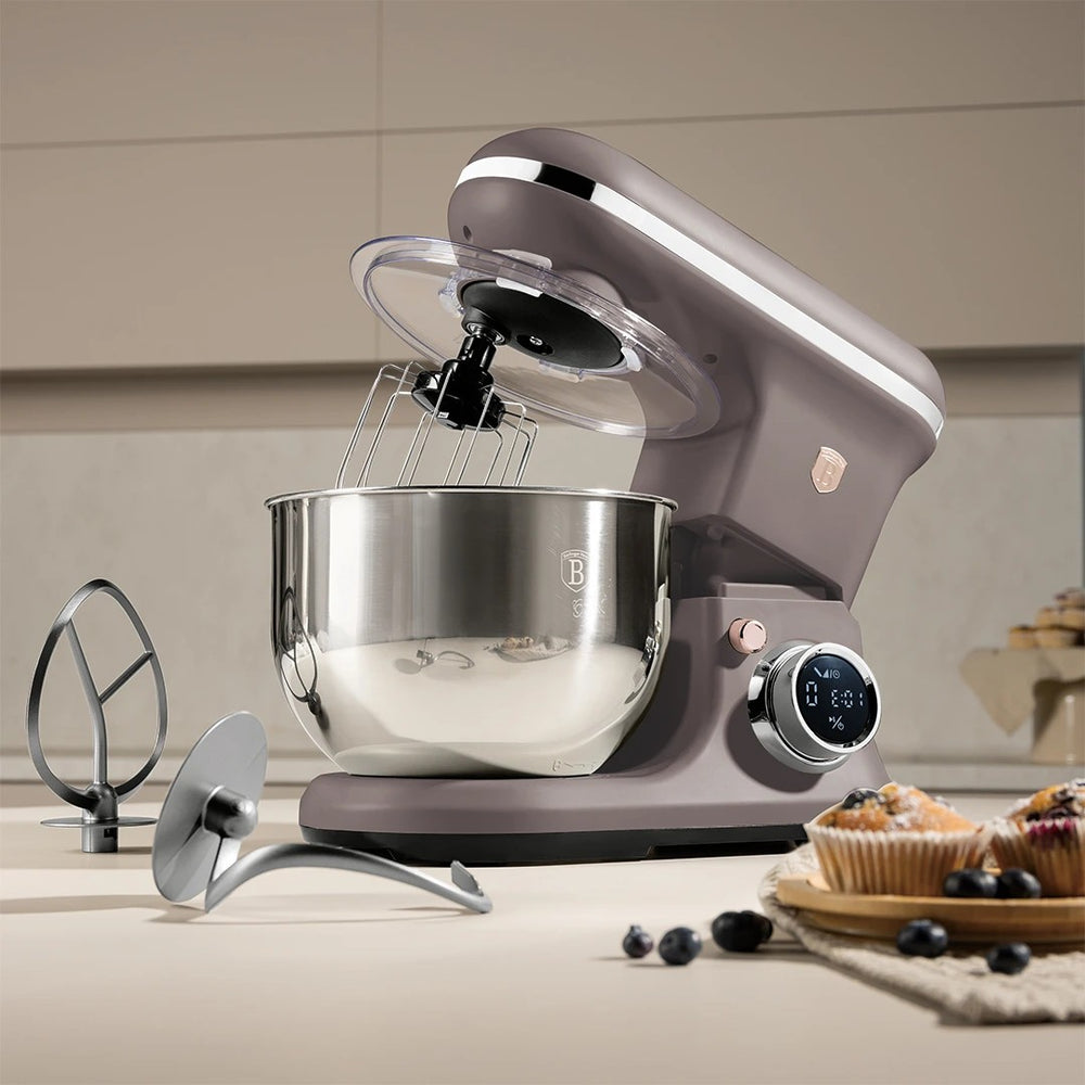 Robot de cuisine BerlingerHaus taupe - Inox 6 litres - 1500W