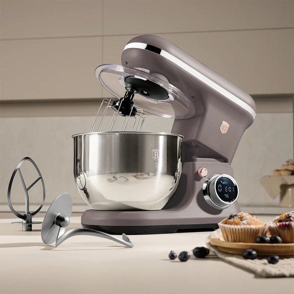 Robot de cuisine BerlingerHaus taupe - Inox 6 litres - 1500W
