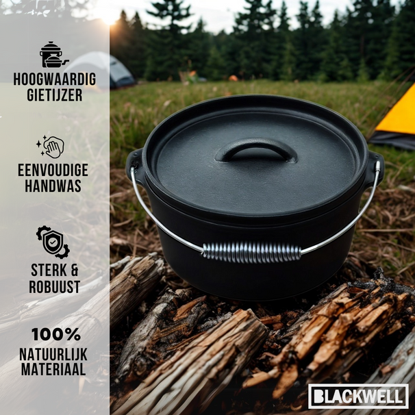 Ensemble de cocotte en fonte Blackwell - à mijoter - Cook&Grill - 4 L - 2 pièces