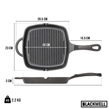 Poêle à griller Blackwell - en fonte - Cook & Grill - 23 x 23 cm