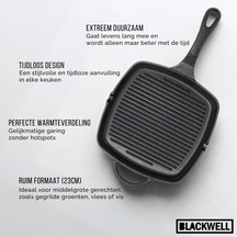 Set de poêles Blackwell - Poêles en fonte - Cast Iron - ø25/23x23cm - 2 pièces