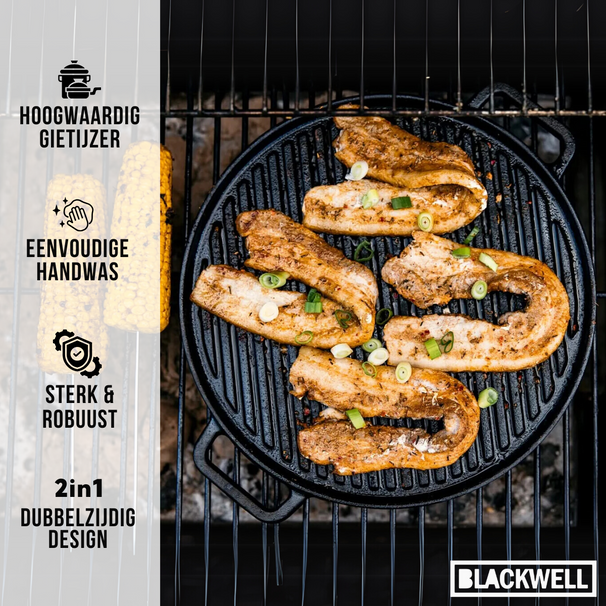 Plaque de gril Blackwell - 2 faces - Cook & Grill - Ø 30 cm