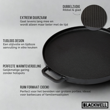 Plaque de gril Blackwell - 2 faces - Cook & Grill - Ø 30 cm