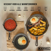 Poêle Blackwell - Poêle en fonte - Cook & Grill - Ø 25 cm - Noir