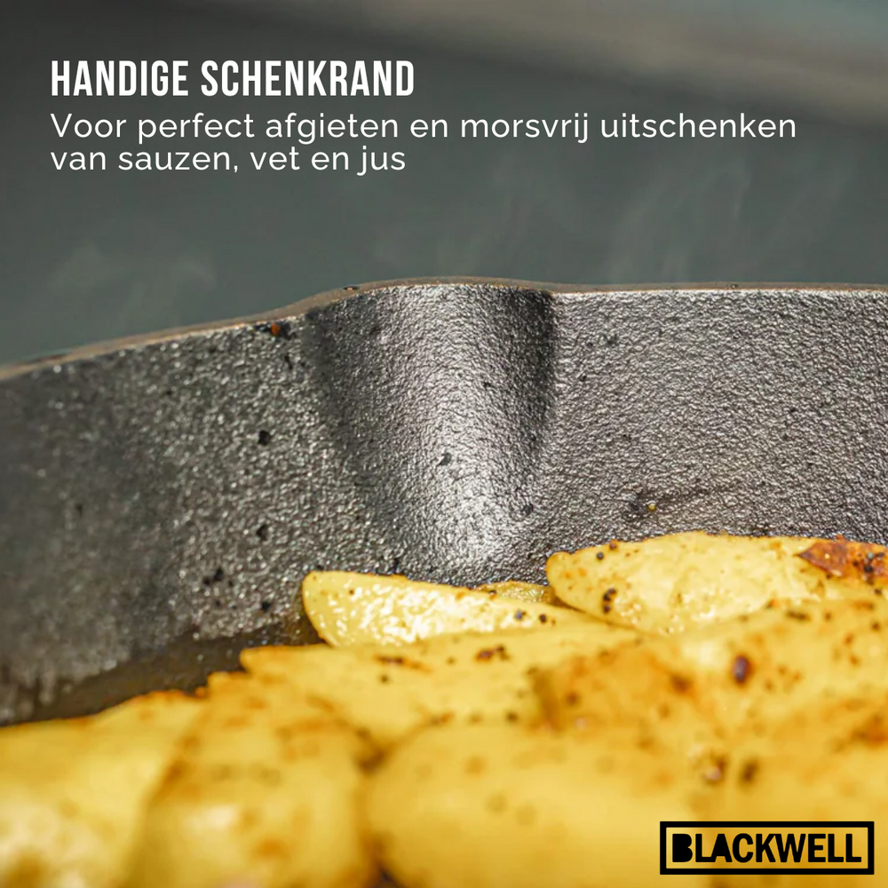 Set de poêles Blackwell - Poêles en fonte - Cast Iron - ø25/23x23cm - 2 pièces