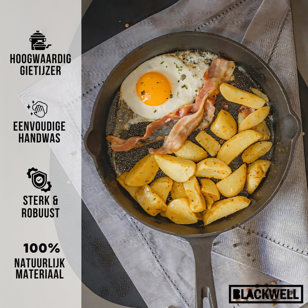 Set de casseroles Blackwell - Cocotte en fonte - Cook & Grill - 25 cm - 4 pièces