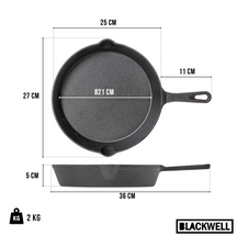 Poêle Blackwell - Poêle en fonte - Cook & Grill - Ø 25 cm - Noir