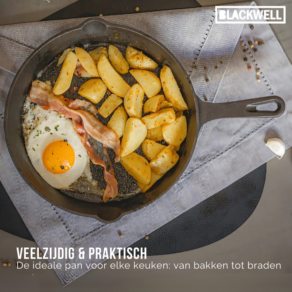 Poêle Blackwell - Poêle en fonte - Cook & Grill - Ø 25 cm - Noir