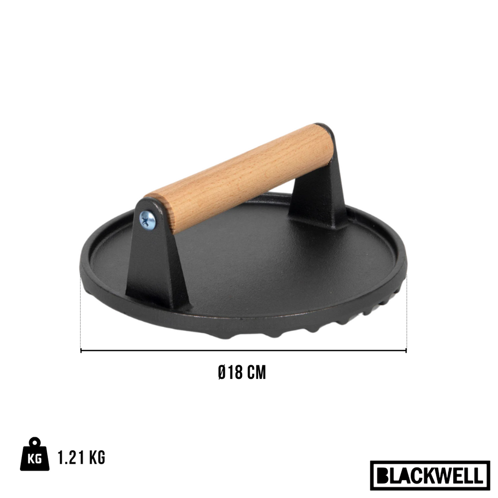 Presse à hamburger Blackwell - Presse à burger smash - Cook & Grill - Ø 18 cm