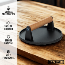 Presse à hamburger Blackwell - Presse à burger smash - Cook & Grill - Ø 18 cm