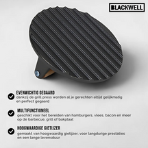 Presse à hamburger Blackwell - Presse à burger smash - Cook & Grill - Ø 18 cm