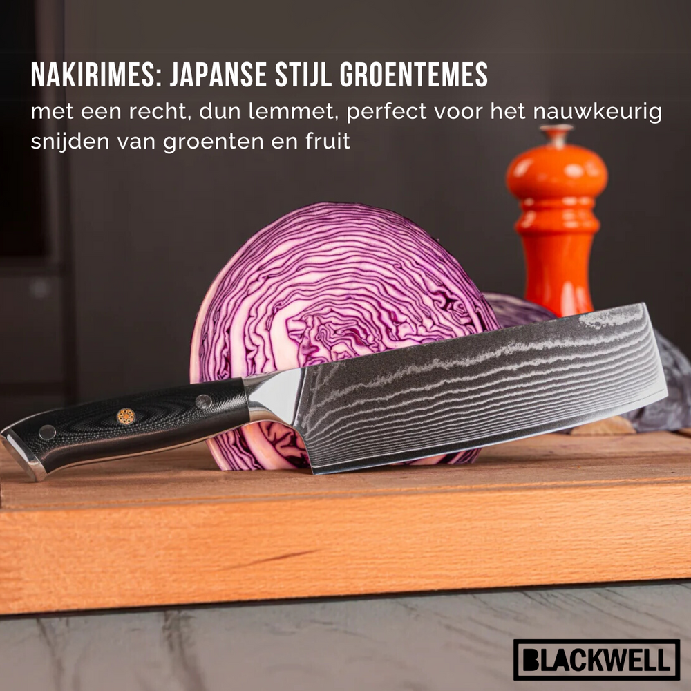 Set de couteaux Blackwell - Style japonais - Damascus - VG10 - 3 pièces