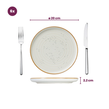 Set d'assiettes Cosy & Trendy - Baltic Vanilla - Ø 20 cm - 6 pièces