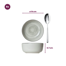 Ensemble de bols Cosy & Trendy - Bols à soupe - Baltic Grey - Ø 14 cm - 6 pièces