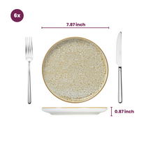 Set d'assiettes à petit-déjeuner Cosy&Trendy - Baltic Luna - Ø20 cm - 6 pièces