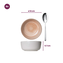 Ensemble de bols Cosy & Trendy - Bols a soupe - Baltic Peach - Ø14 cm - 6 pièces