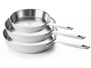 Beka set de poêles Maestro acier inoxydable Ø 20. 24 et 28 cm – compatible avec toutes les sources de chaleur – sans revêtement antiadhésif 
