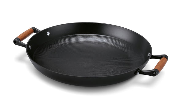 Poêle à paella Beka - en fonte émaillée - Mandala - 36 cm - Noir