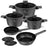 Ensemble de casseroles BerlingerHaus Mat Anthracite 7 pièces - Casserole ø 20, 24, 28 cm, Poêle ø 20 & 24 cm - compatible avec toutes les sources de chaleur