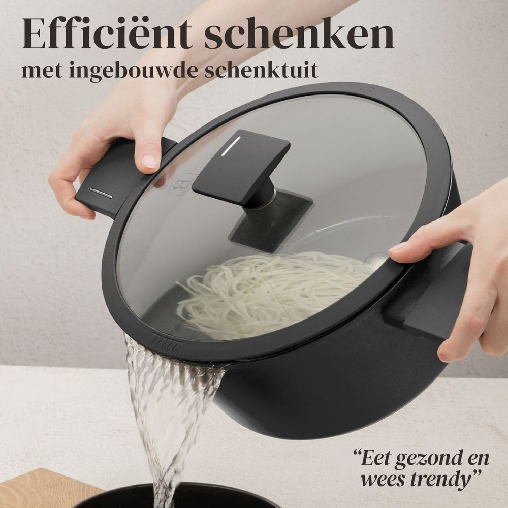 Ensemble de casseroles BerlingerHaus Mat Anthracite 7 pièces - Casserole ø 20, 24, 28 cm, Poêle ø 20 & 24 cm - compatible avec toutes les sources de chaleur