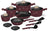 Ensemble de casseroles BerlingerHaus Mat Bordeaux 11 pièces - Casserole ø 20, 24, 28 cm, Poêle ø 24, 28 cm & Casserole ø 16 cm - compatible avec toutes les plaques de cuisson