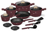 Ensemble de casseroles BerlingerHaus Mat Bordeaux 11 pièces - Casserole ø 20, 24, 28 cm, Poêle ø 24, 28 cm & Casserole ø 16 cm - compatible avec toutes les plaques de cuisson
