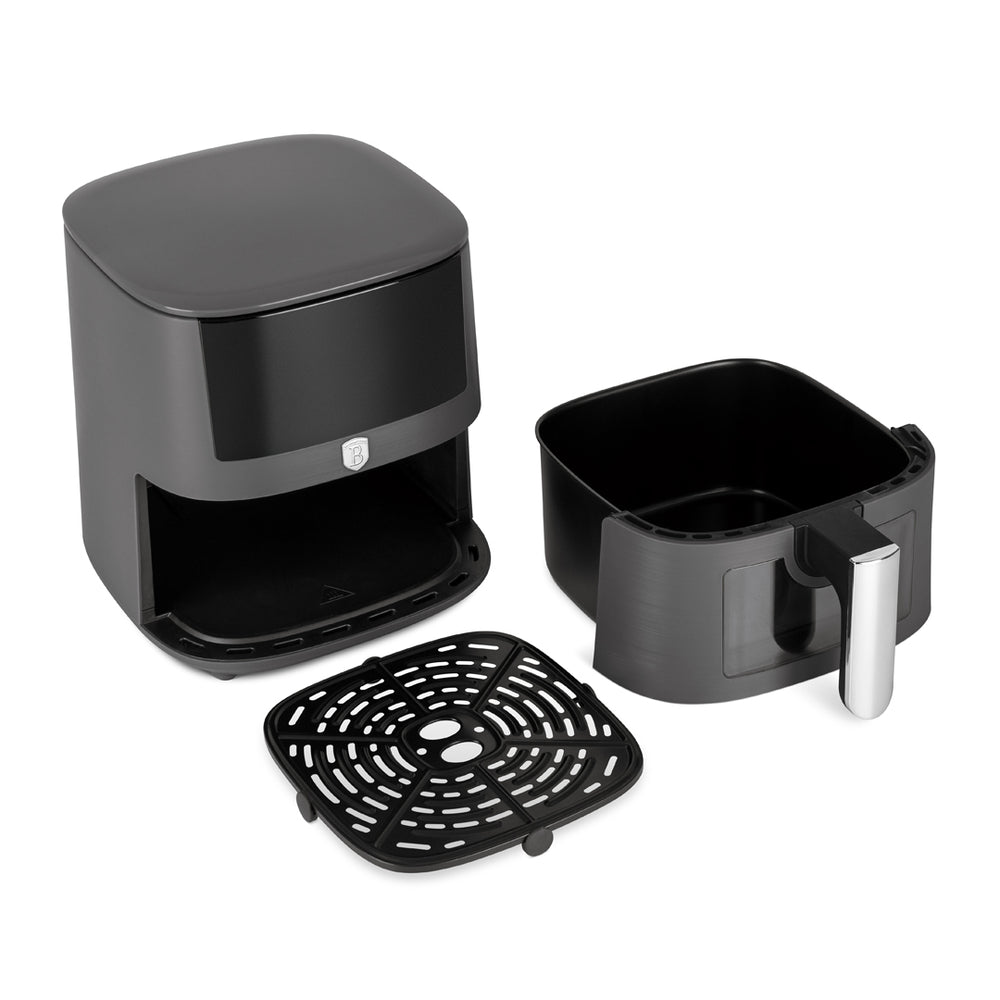 Friteuse à air XL BerlingerHaus Mat Anthracite - avec fenêtre de visualisation - 5 litres - 1400W