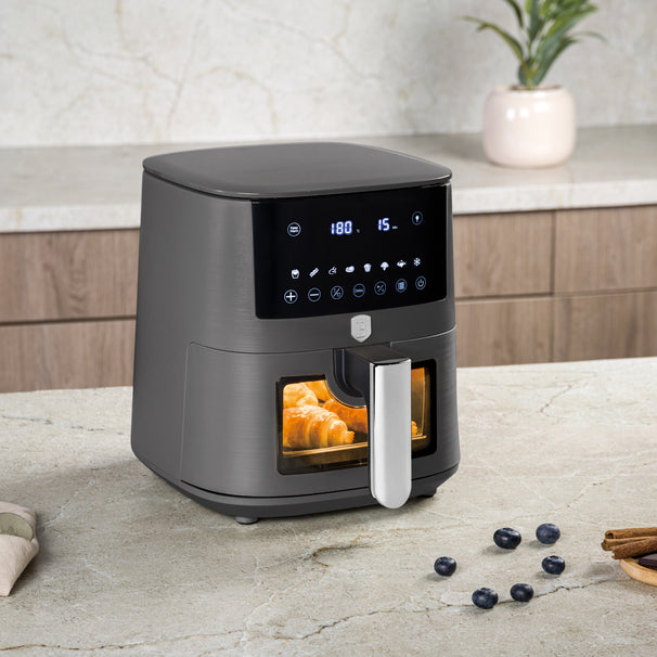 Friteuse à air XL BerlingerHaus Mat Anthracite - avec fenêtre de visualisation - 5 litres - 1400W