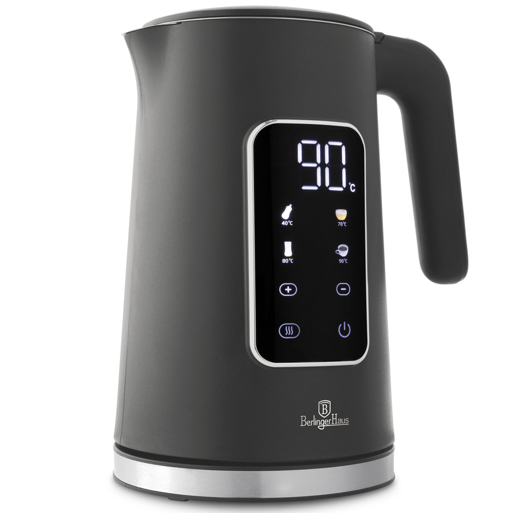 Bouilloire Électrique Numérique BerlingerHaus Mat Anthracite - Réglage de température - 1,7 litre - 2200W