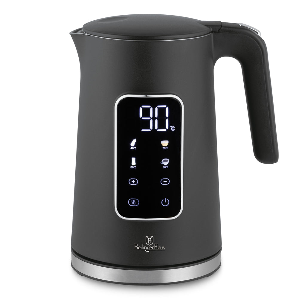 Bouilloire Électrique Numérique BerlingerHaus Mat Anthracite - Réglage de température - 1,7 litre - 2200W