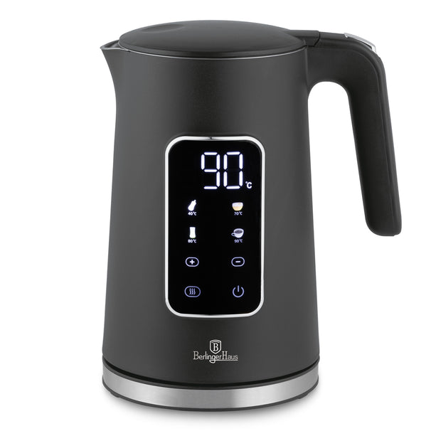 Bouilloire Électrique Numérique BerlingerHaus Mat Anthracite - Réglage de température - 1,7 litre - 2200W