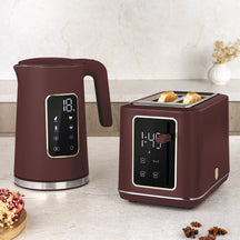 Bouilloire Électrique Numérique BerlingerHaus Mat Bordeaux - Réglage de température - 1,7 litre - 2200W