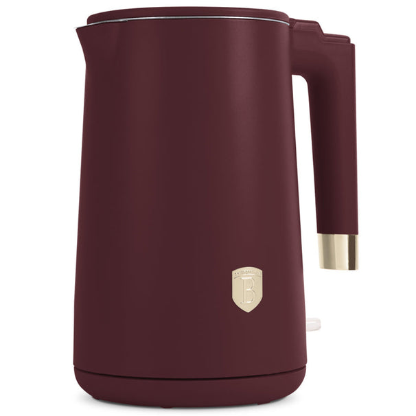 Bouilloire Électrique BerlingerHaus Double Paroi Mat Bordeaux - 1,7 L - 1800W