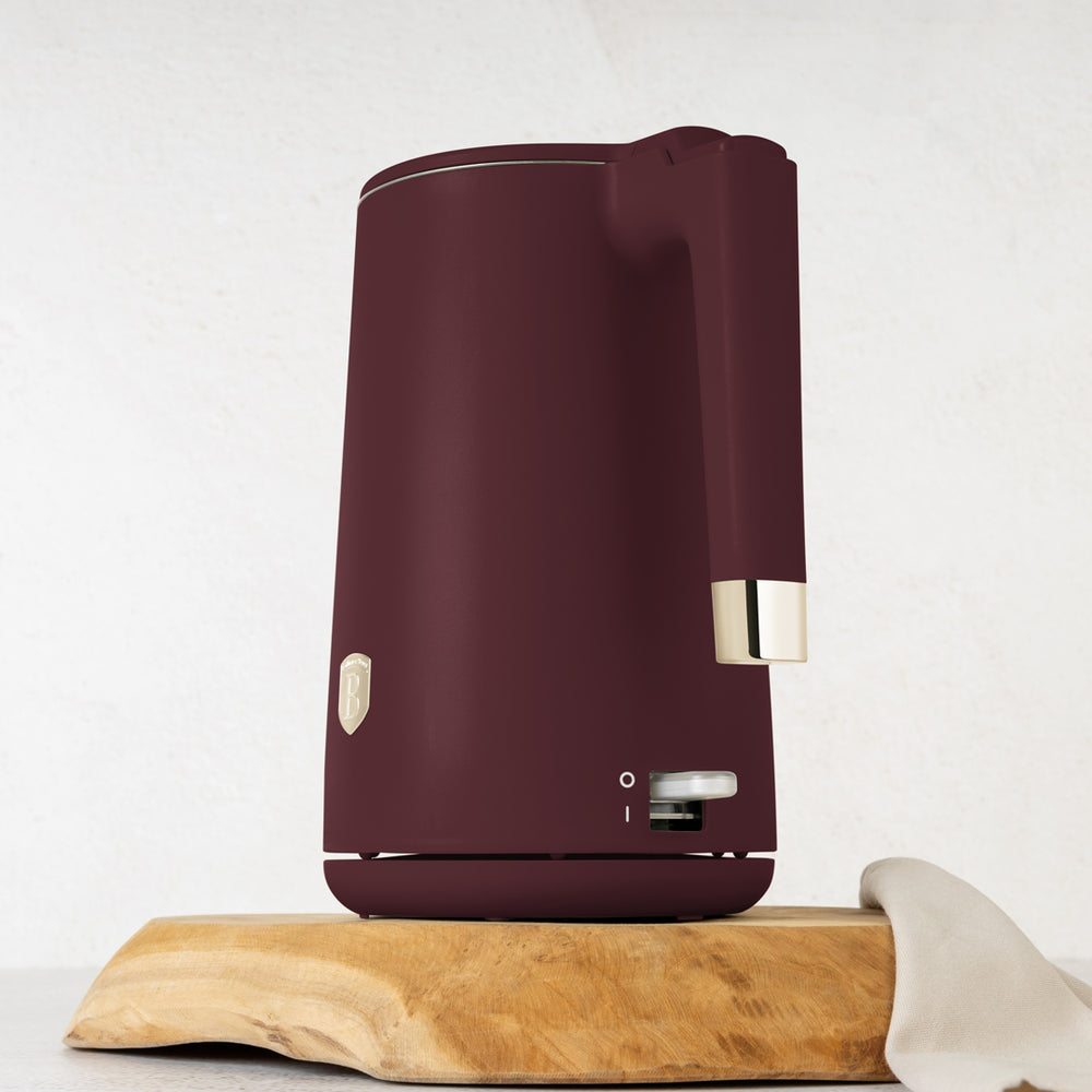 Bouilloire Électrique BerlingerHaus Double Paroi Mat Bordeaux - 1,7 L - 1800W