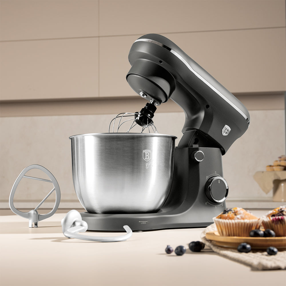 Robot de cuisine BerlingerHaus Mat Anthracite - Bol en inox 5 Litres - 1500W