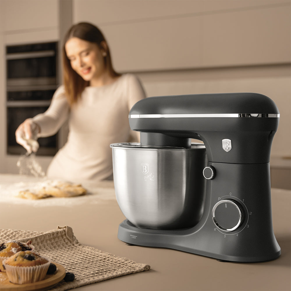 Robot de cuisine BerlingerHaus Mat Anthracite - Bol en inox 5 Litres - 1500W